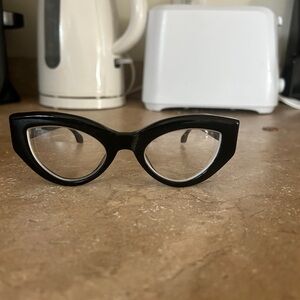 Valley Eyewear Black Cat-Eye Frames/Bones style